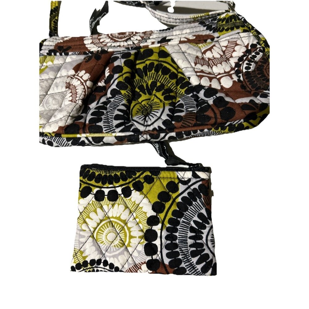 Vera Bradley Cocoa Moss Small Frannie Crossbody Shoulder Bag Coin ID Set NWOT - Picture 3 of 5